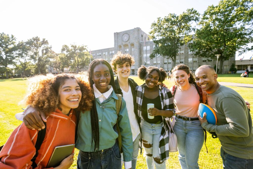 University students group photo